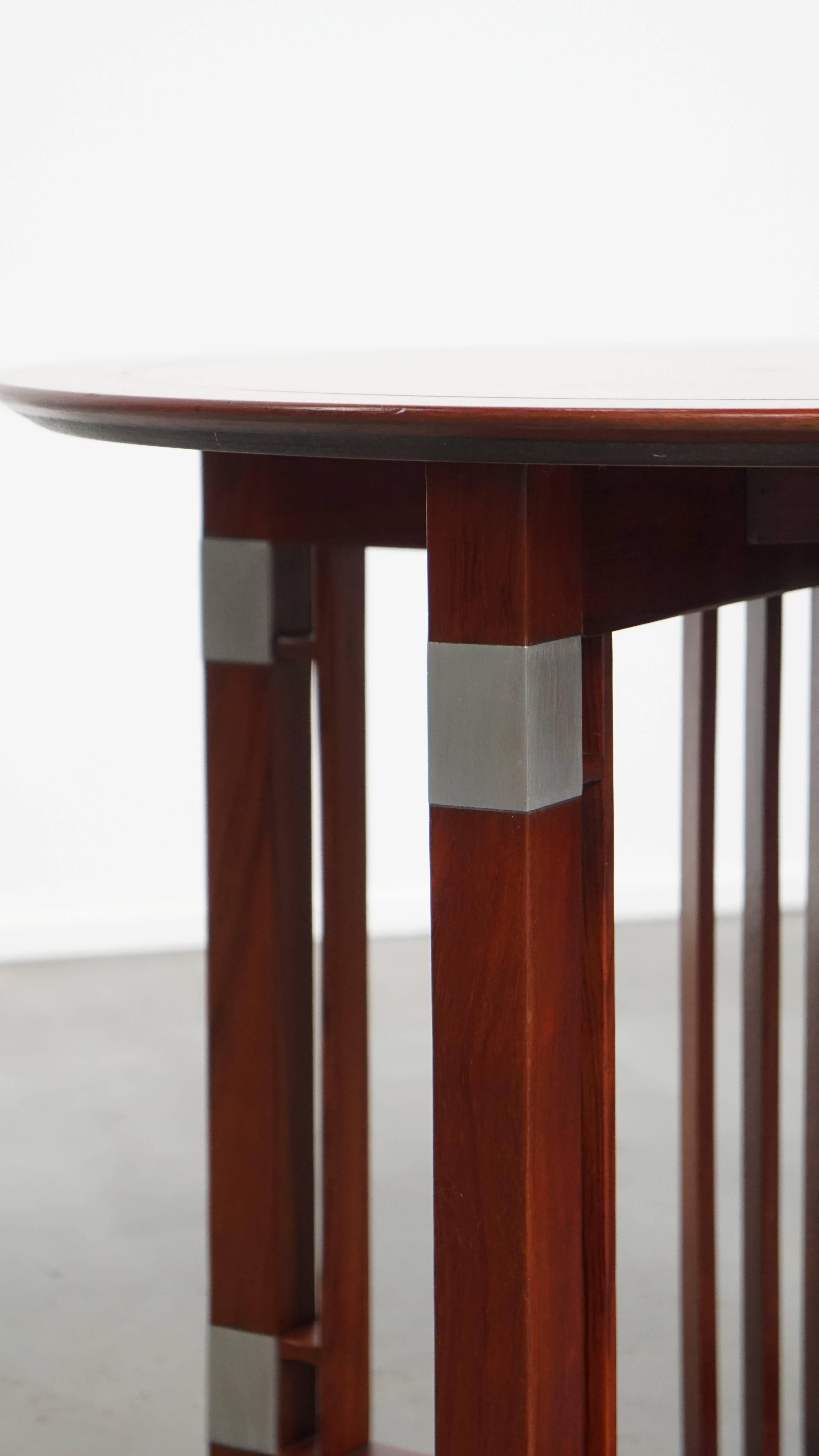 Wood Round Schuitema side table from the Decoforma series in Art Deco style For Sale