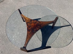 Round sculptural sofatable with Glass Top by Sven Ellekaer for Hohnert, 1960s