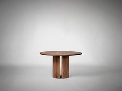 Round Sculptural Table in Solid Walnut - Aperta by Mokko