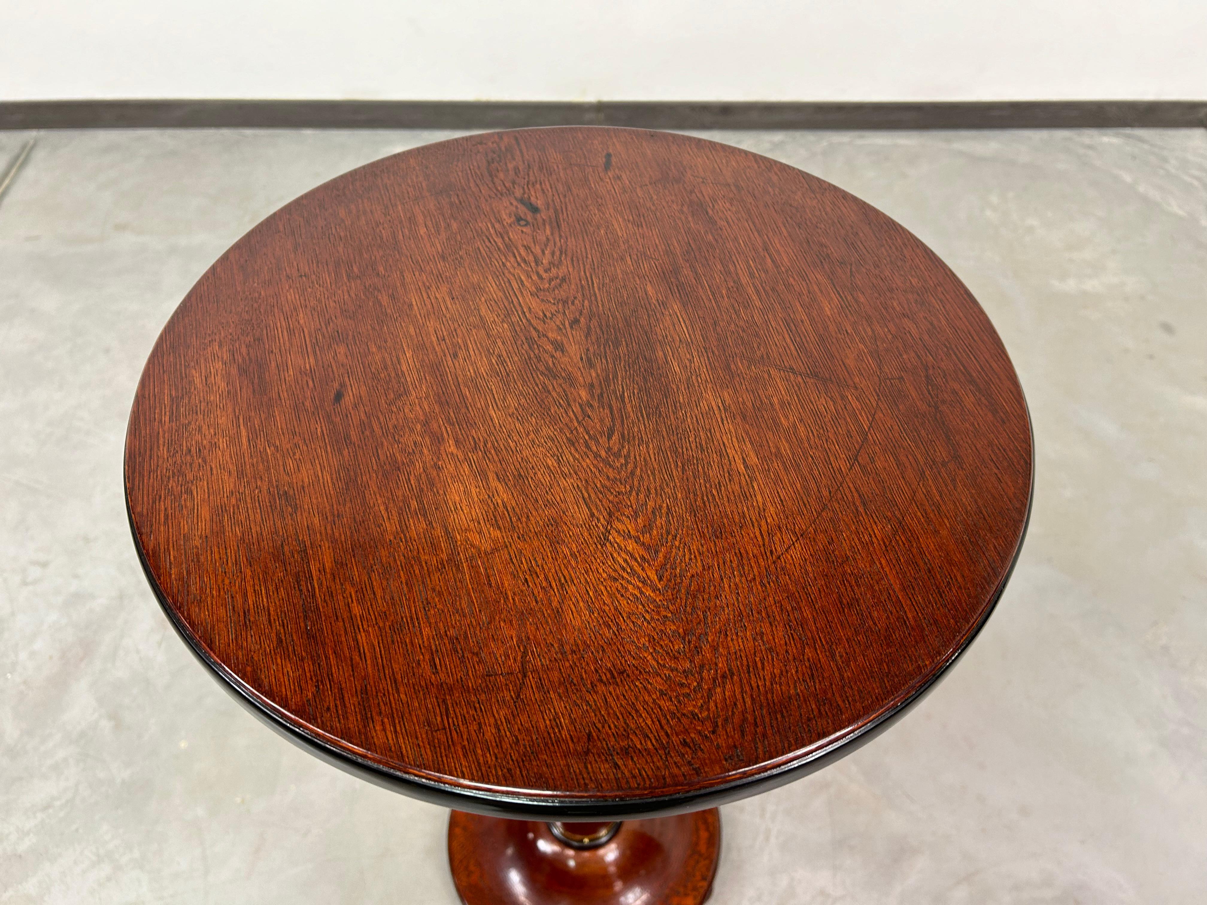 Brass Round secession side table For Sale