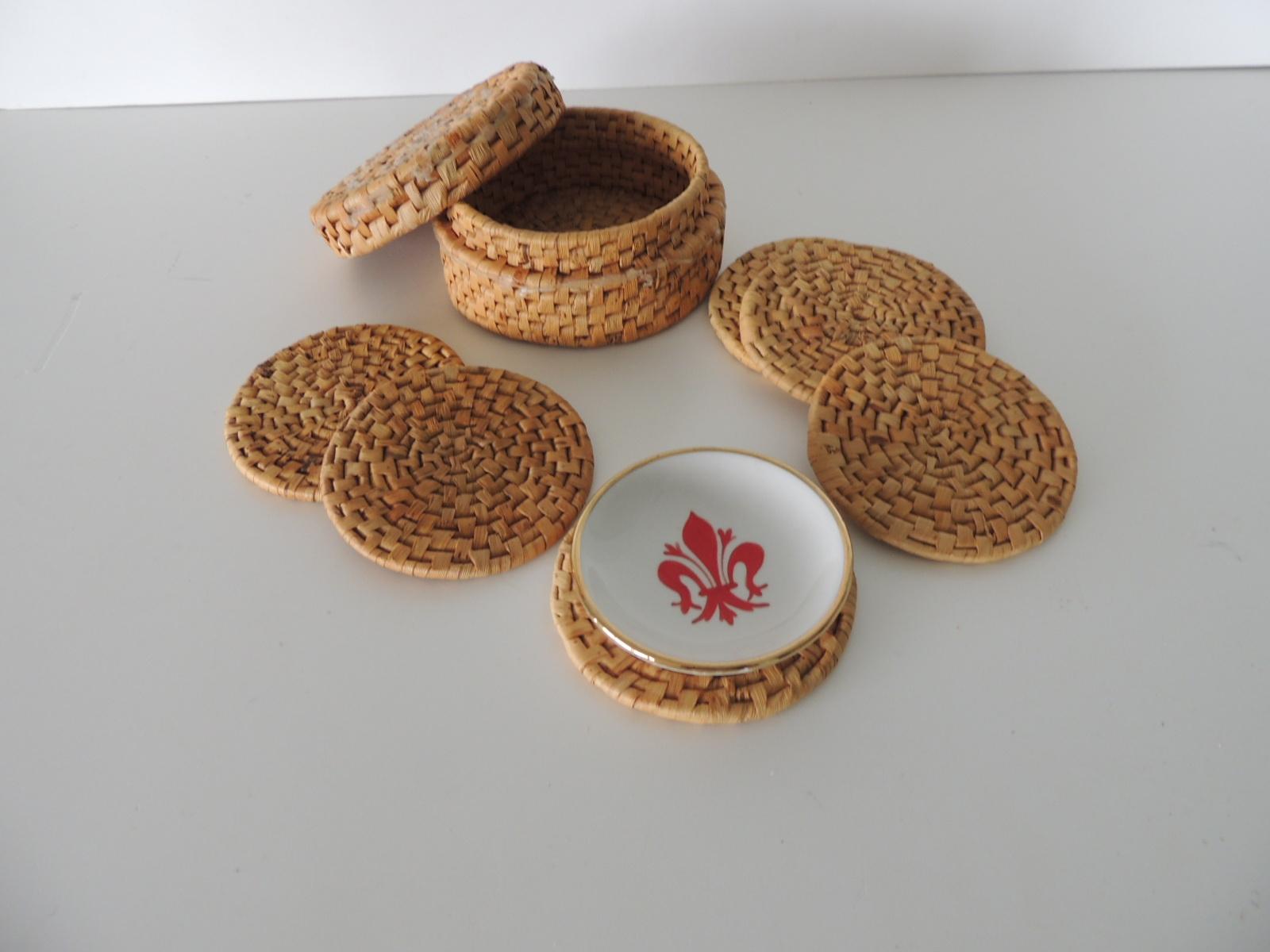 round woven coasters