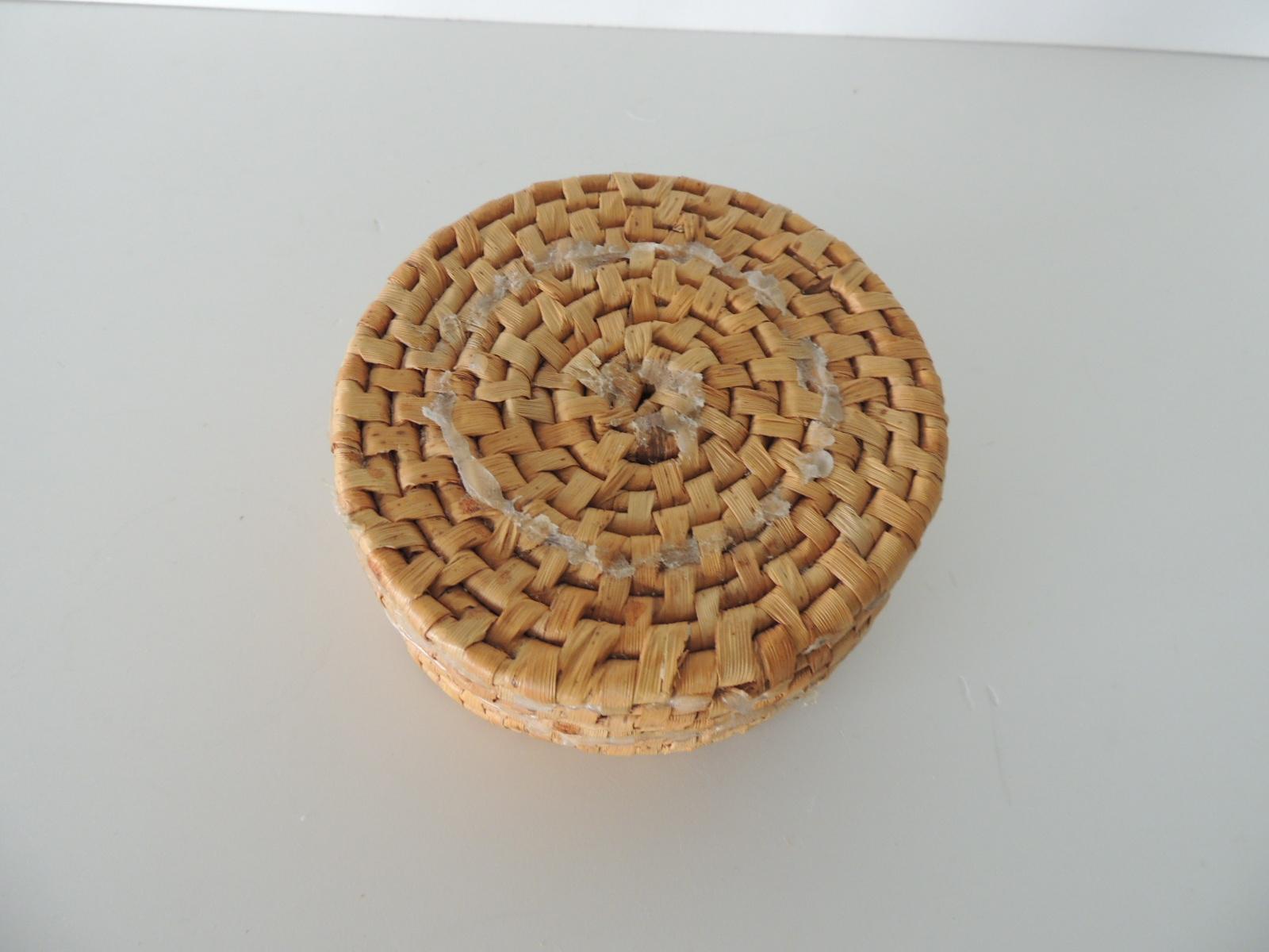 Bahamian Round Set of 6 Seagrass Woven Coasters