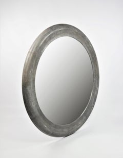 Round Shagreen Mirror by Ginger Brown