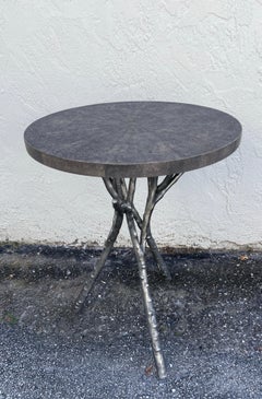 Round Shagreen Side / Drinks Table