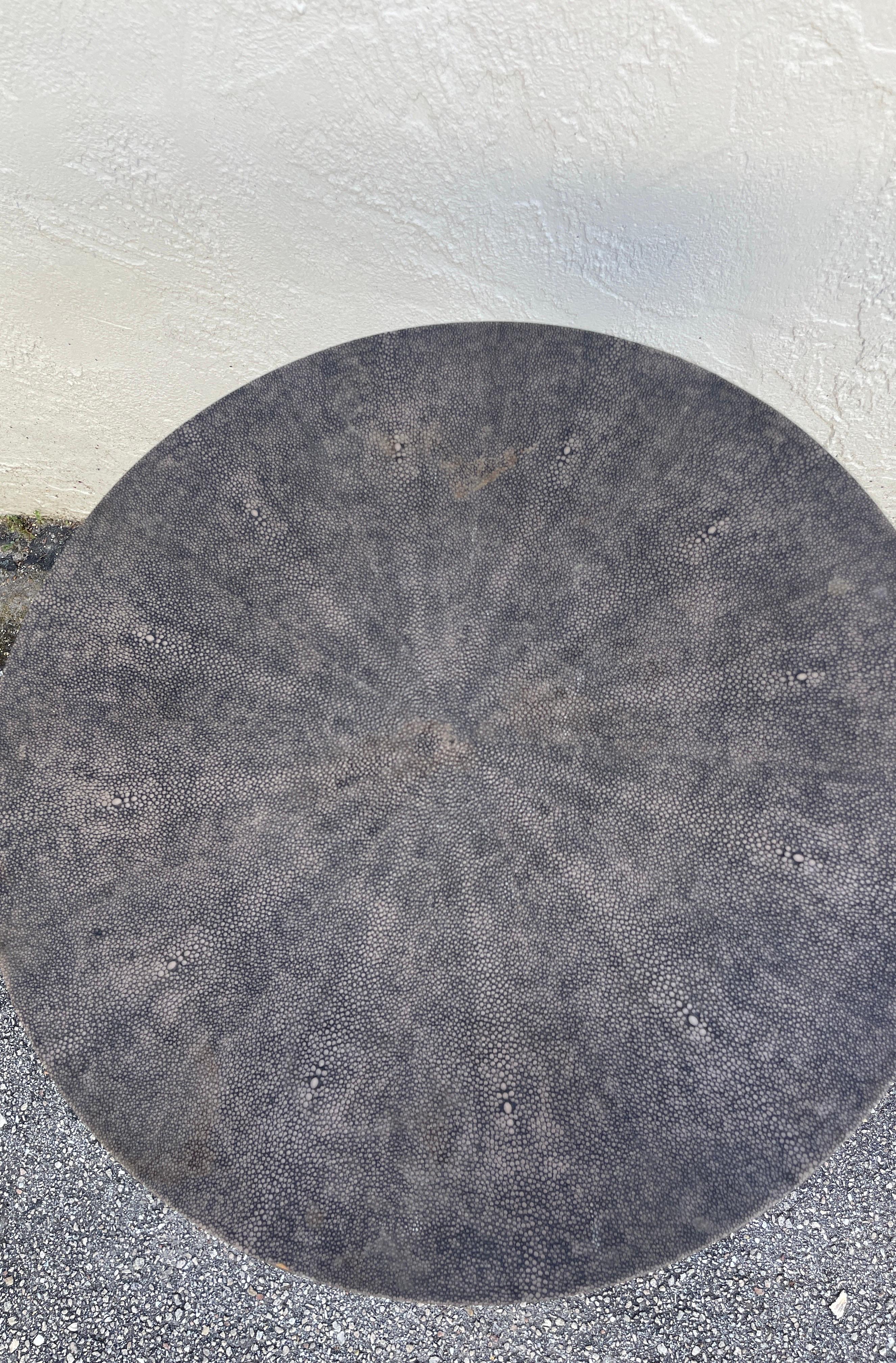 Round Shagreen Side / Drinks Table 1