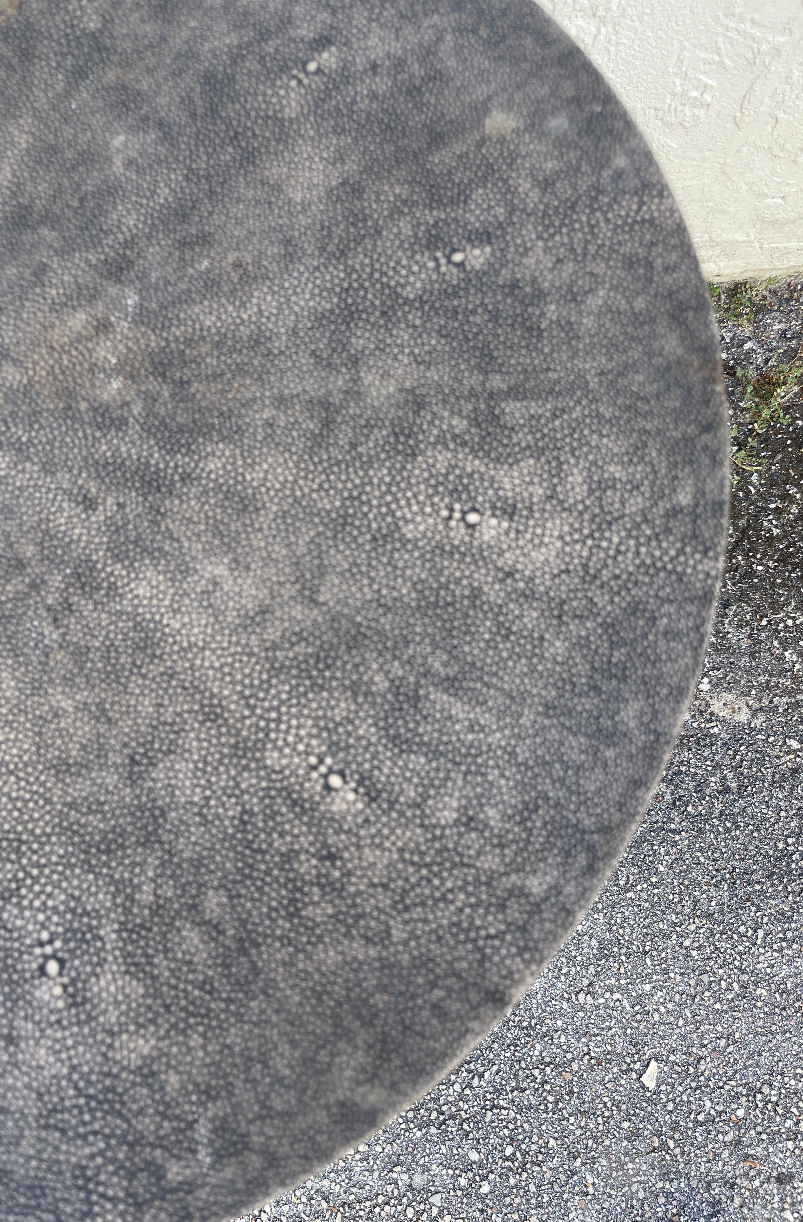Round Shagreen Side / Drinks Table 4