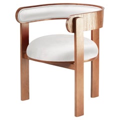 Round shape Bent Wood Moulin Mouse Upholstered Chair