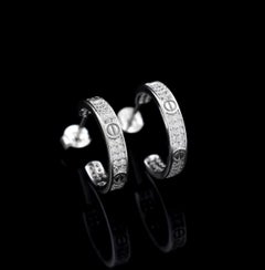 Runde Ohrringe 925 Sterling Silber Minimalistisches Geschenk Pave Diamant Ohrringe