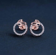 Round Shaped Moissanite Earrings 925 Sterling Silver Earrings Gift For Women.