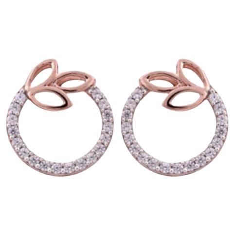 Round Shaped Moissanite Earrings 925 Sterling Silver Earrings Gift For Women.