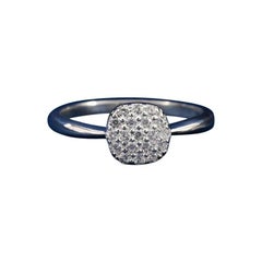 Bague solitaire en argent sterling 925 de forme ronde pour femmes