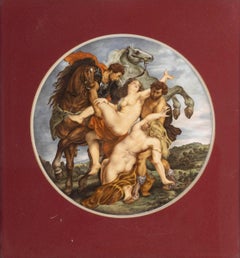 Round-Shaped Plaque in Sèvres Porcelain, 19th Century, Signed P.Gauches.