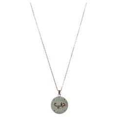  Round shaped white Gold adjustable chain Necklace.