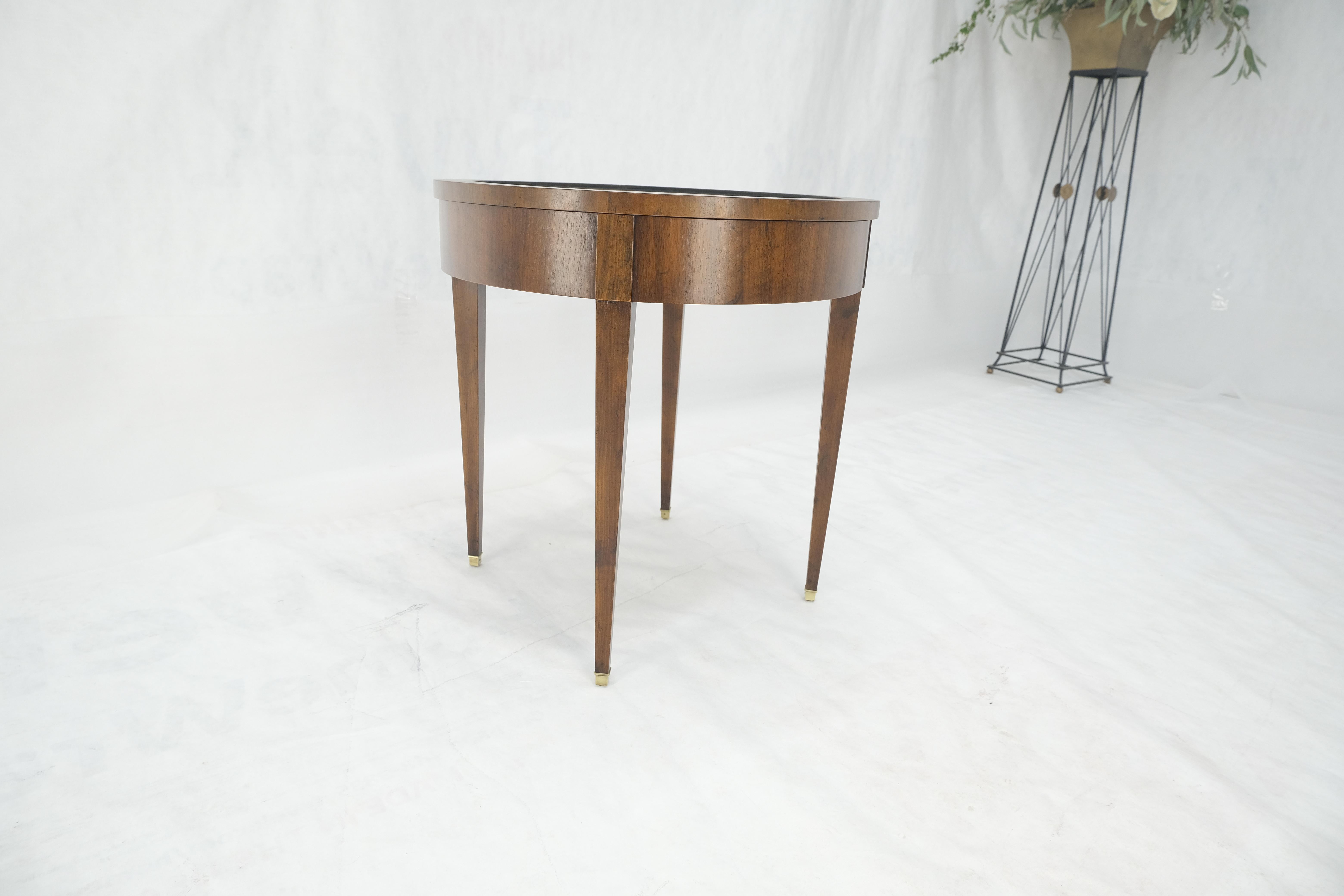 Round Showcase Display Glass Lid Compartment  Side End Table Compartment MINT! For Sale 5
