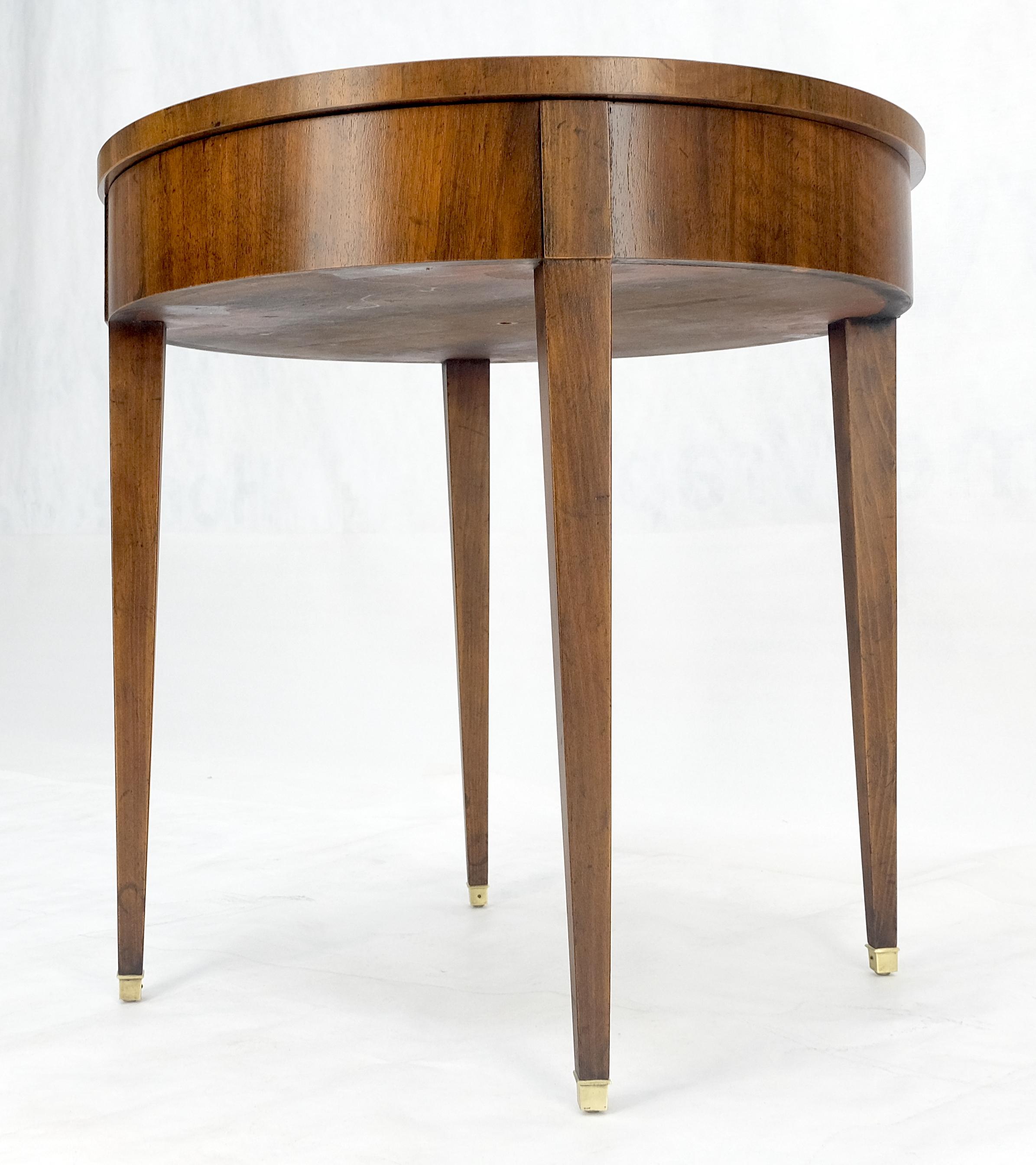 Round Showcase Display Glass Lid Compartment  Side End Table Compartment MINT! For Sale 9