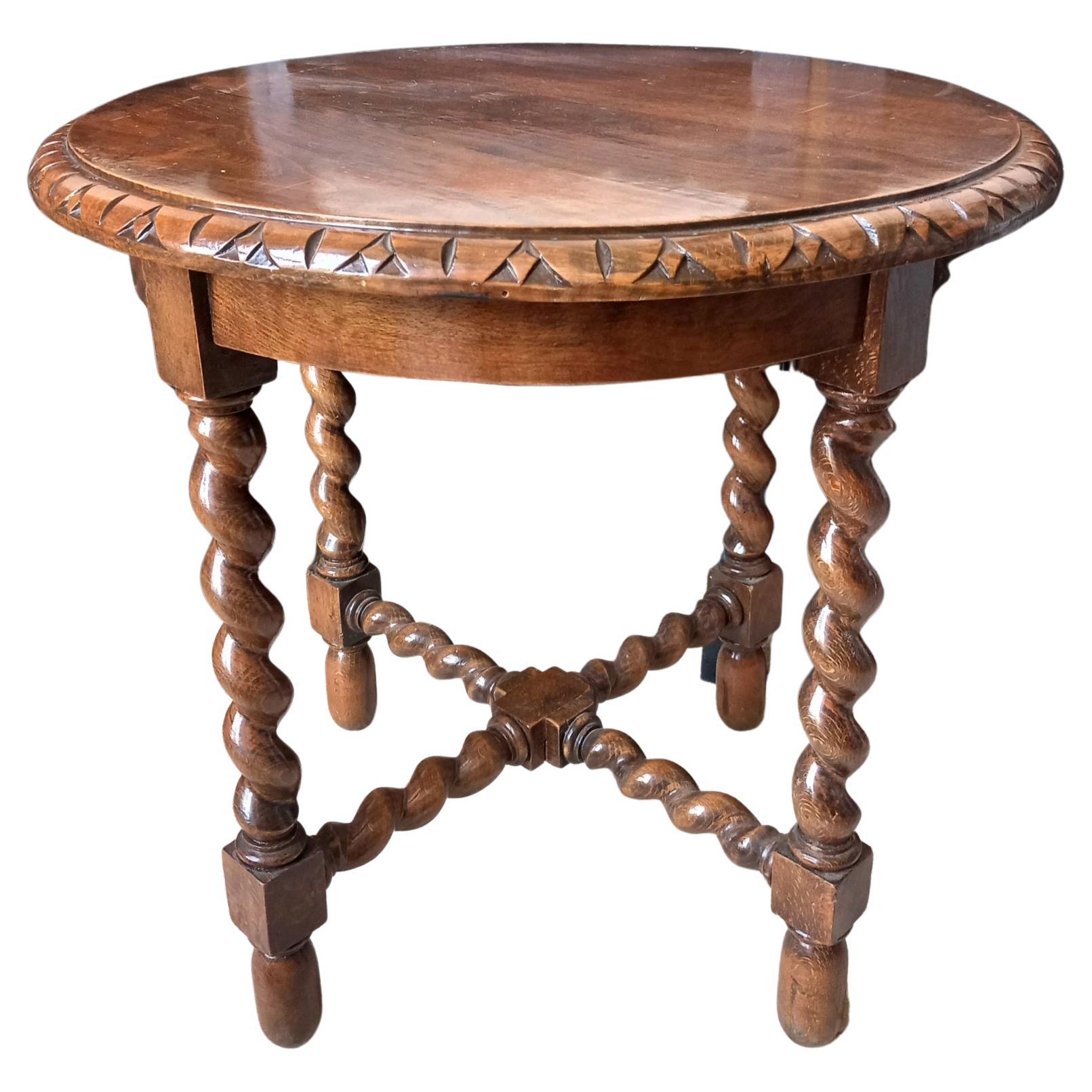 Coffe Table Barley Twist Legs Spain Late 19th Century / Early 20th Century