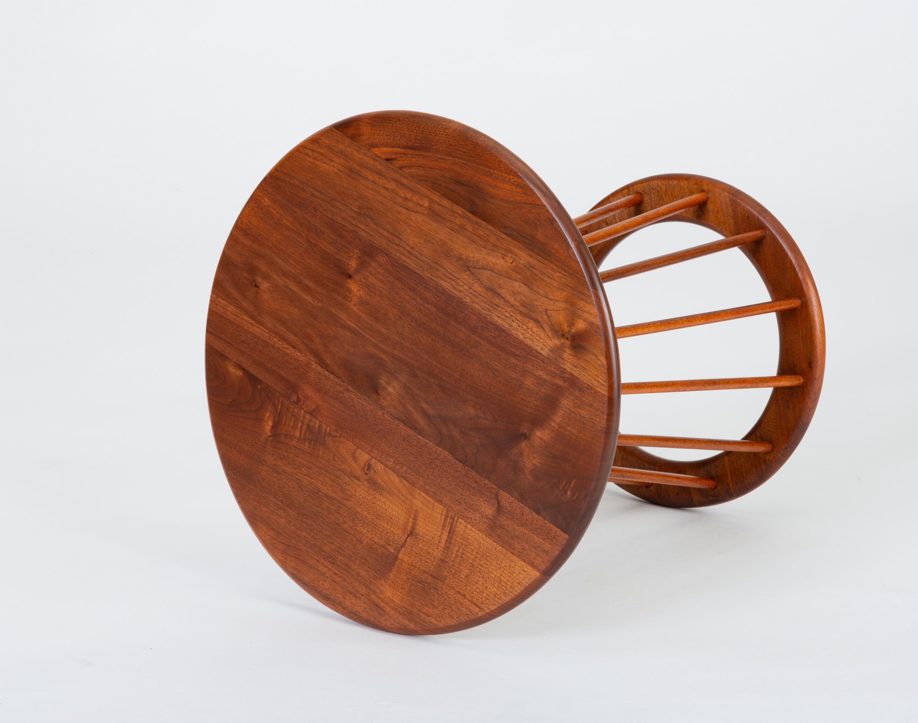 Walnut Round Side Table by Arthur Umanoff for Washington Woodcraft