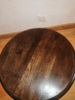 End Table Renaissance Revival Barley Twist Legs Spain 19th century