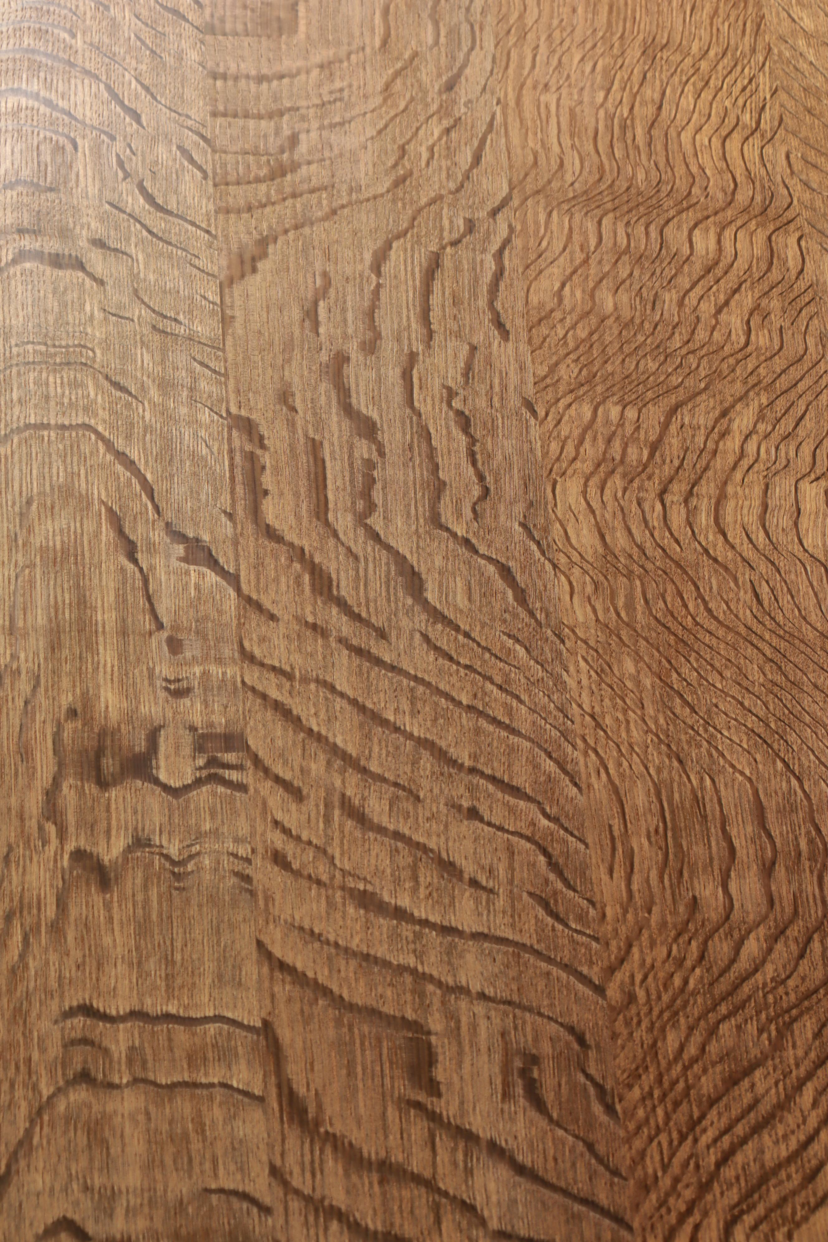 Round Side Table in Quartersawn Oak by Henry Kjærnulf, 1960s, Denmark For Sale 3
