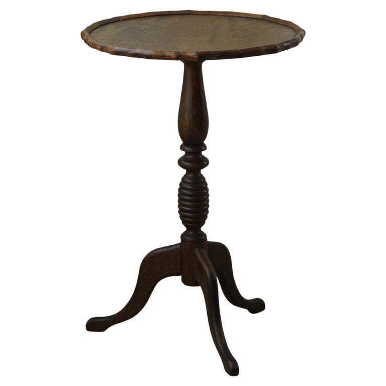 Round Side Table in Solid Oak, Midcentury, 1960s, Anton Kildeberg