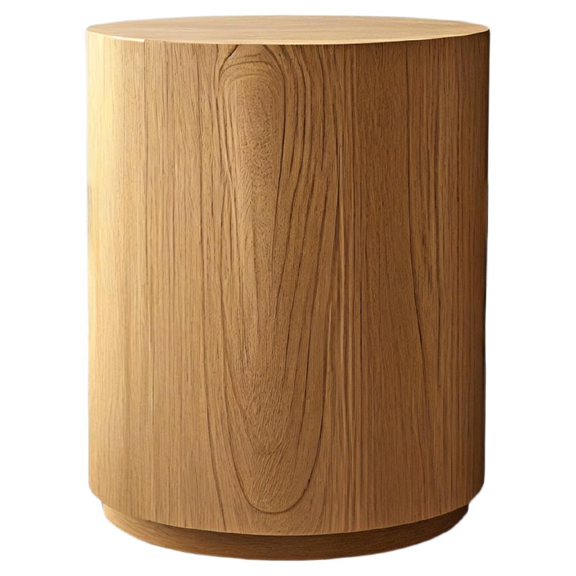 Round Side Table Made of Oak Veneer by Nono Furniture For Sale