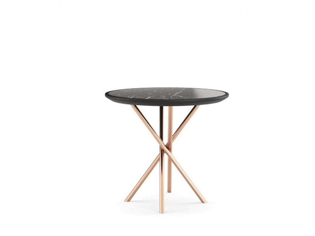 copper marble side table