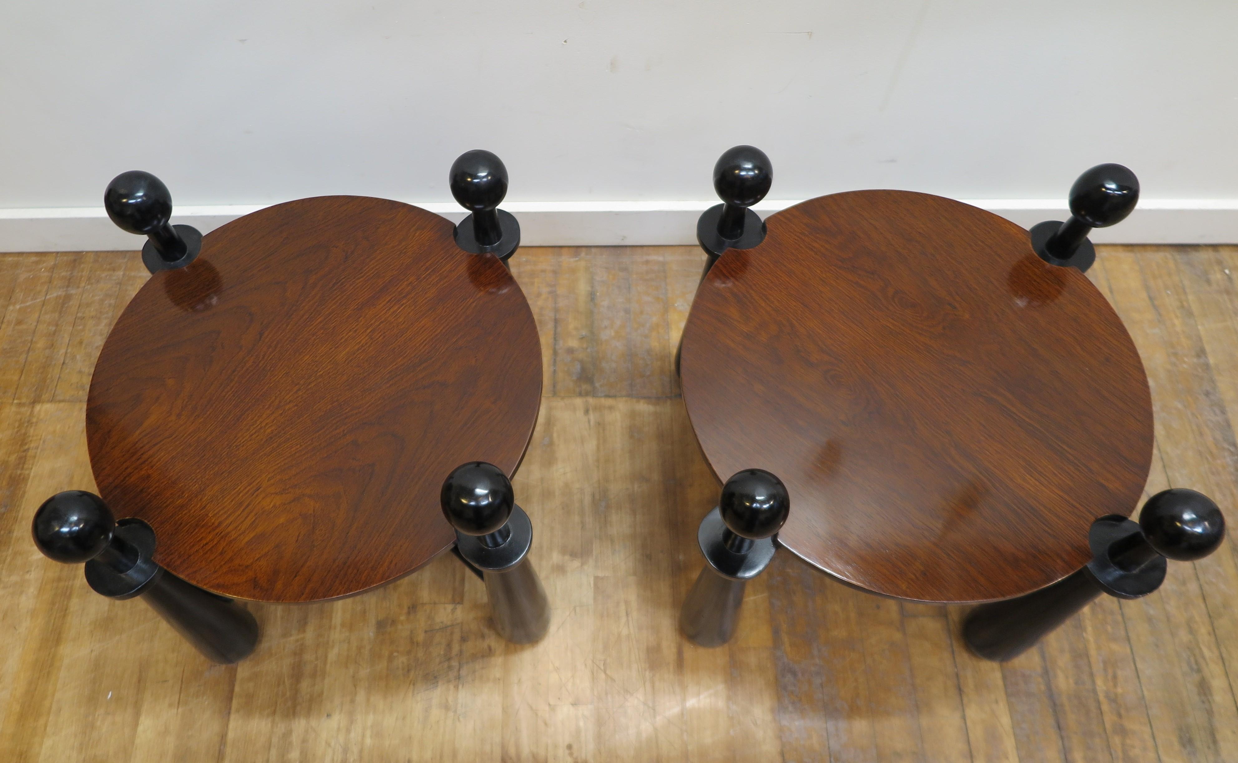20th Century Round Side Tables Manor of Jean Royere