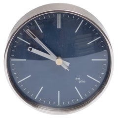 Montre murale Jaz Quartz ronde en argent, 1969