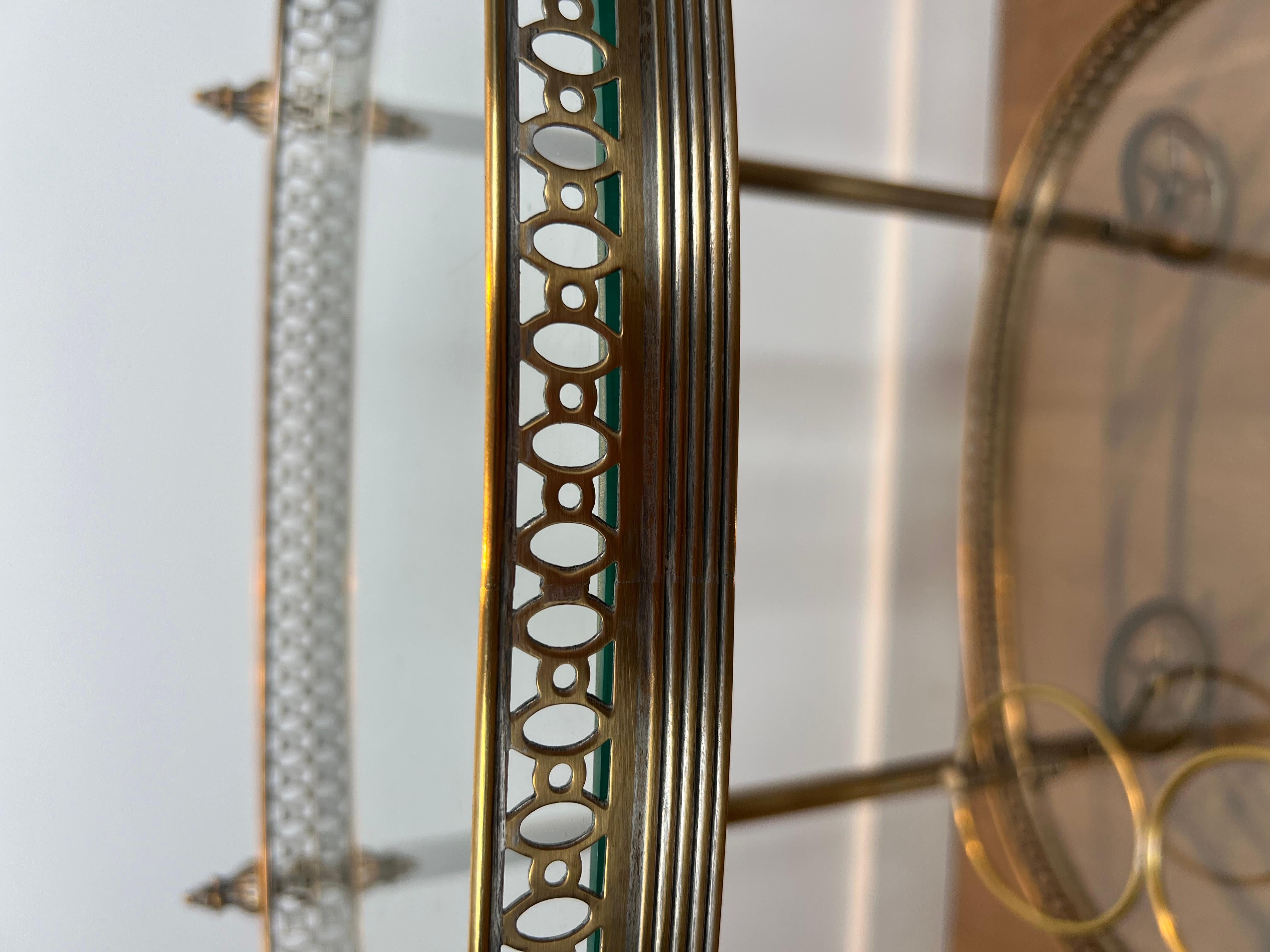 Round Silvered Brass Drinks Trolley by Maison Bagués For Sale 2