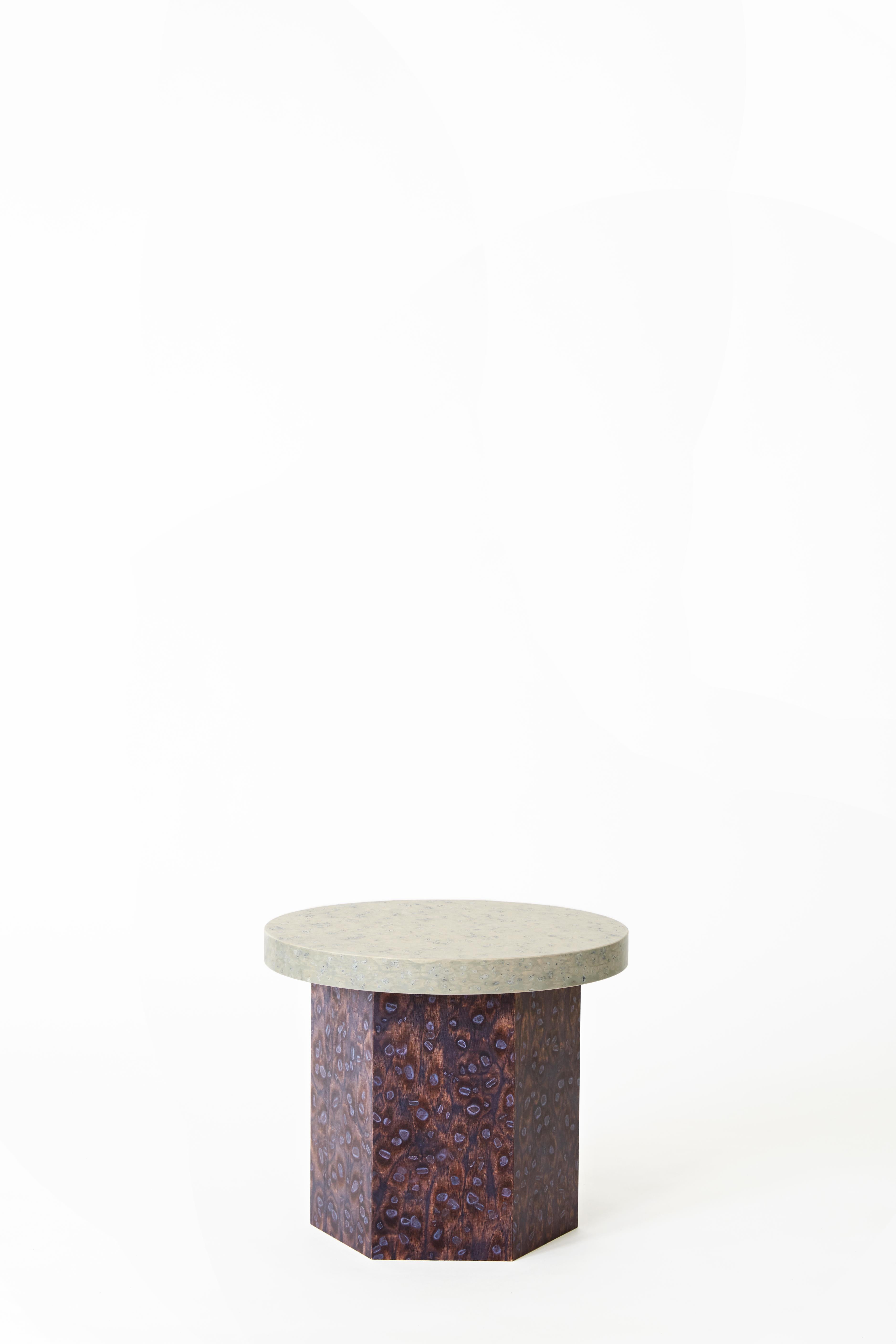 Round Slim Osis Hexagon Base Side Table by Llot Llov In New Condition In Geneve, CH