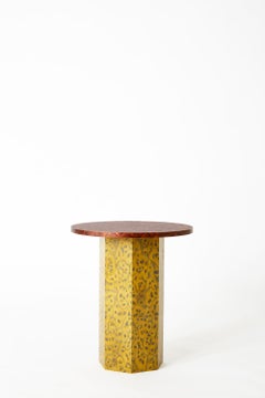 Round Slim Osis Septagon Base Side Table by Llot Llov