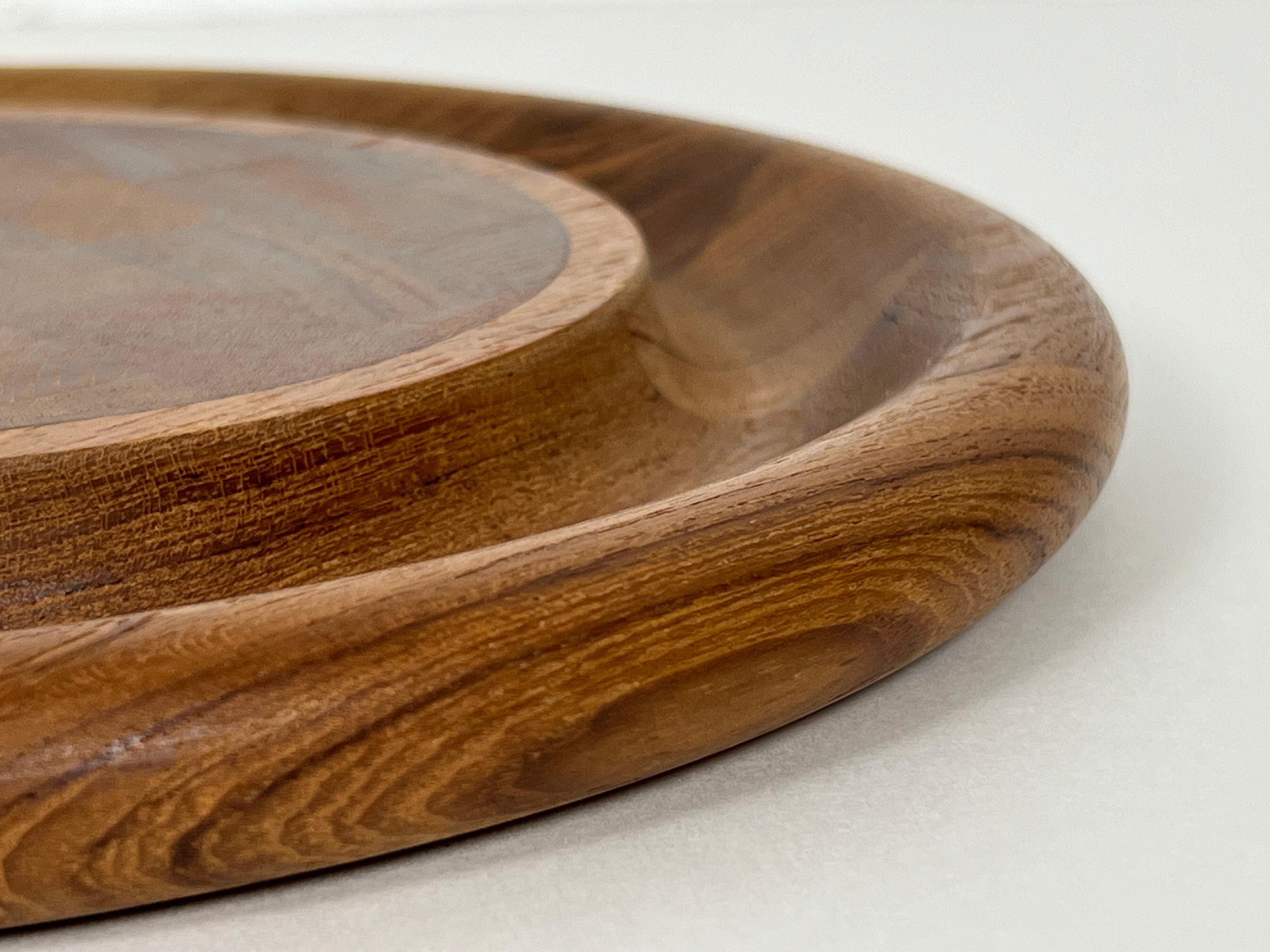 Scandinavian Modern Round Small Teak Cutting Board by Jens Quistgaard for Dansk For Sale