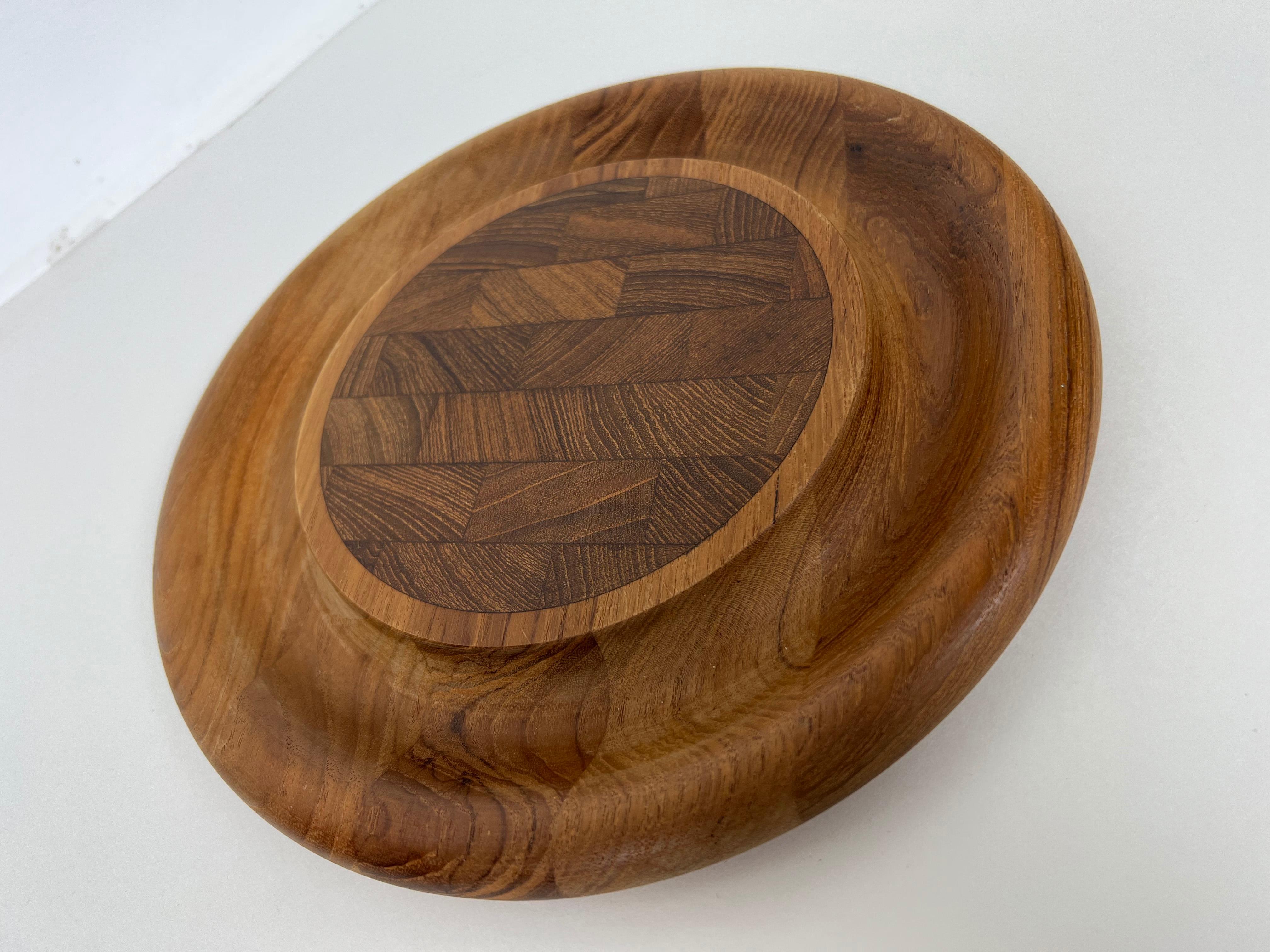 Danish Round Small Teak Cutting Board by Jens Quistgaard for Dansk For Sale