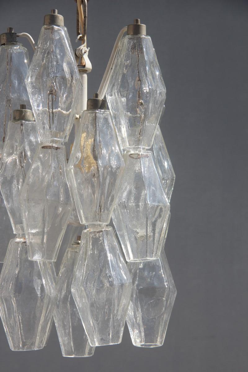 Round Small Venini Poliedro Lantern Murano Glass Transparent 1960s Midcentury 3