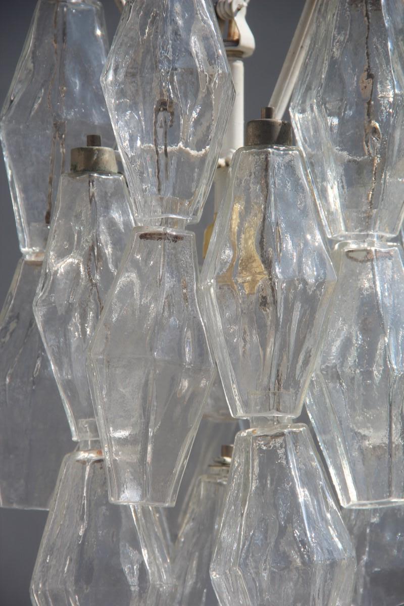 Round Small Venini Poliedro Lantern Murano Glass Transparent 1960s Midcentury 4