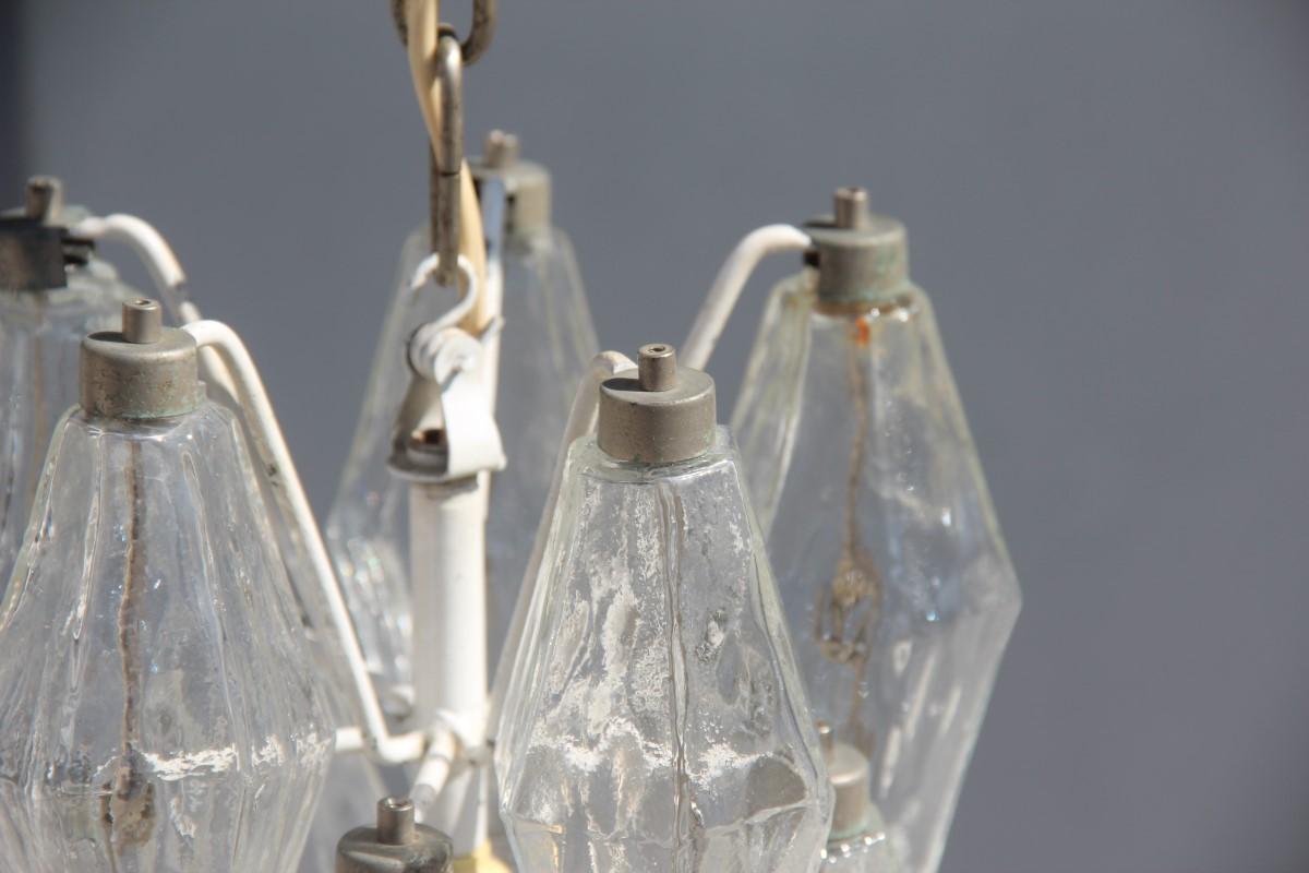 Round Small Venini Poliedro Lantern Murano Glass Transparent 1960s Midcentury In Good Condition In Palermo, Sicily