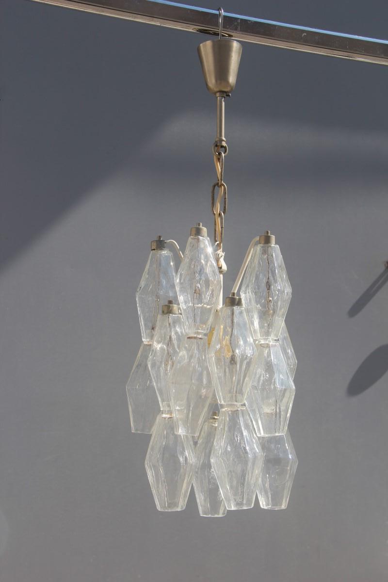 Round Small Venini Poliedro Lantern Murano Glass Transparent 1960s Midcentury 2