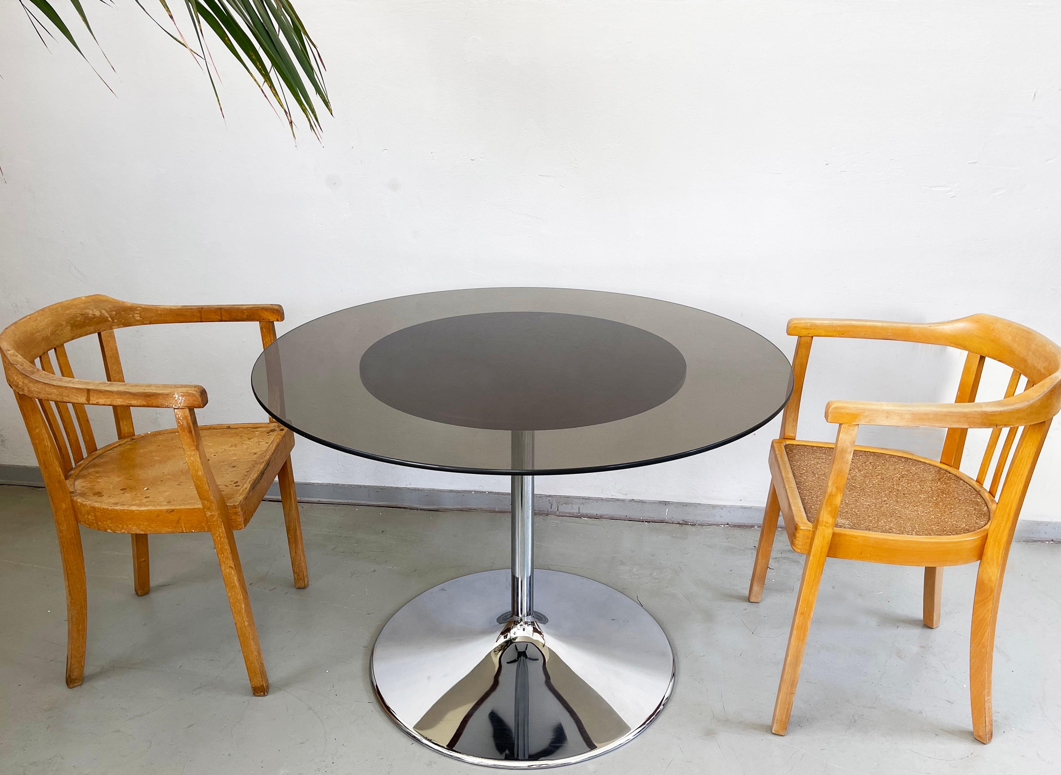 runder esstisch chrom