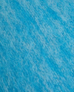 Round Soft Mohair Pillow in Blue