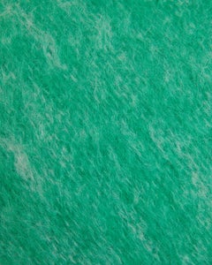 Round Soft Mohair Pillow in Green 45 cm