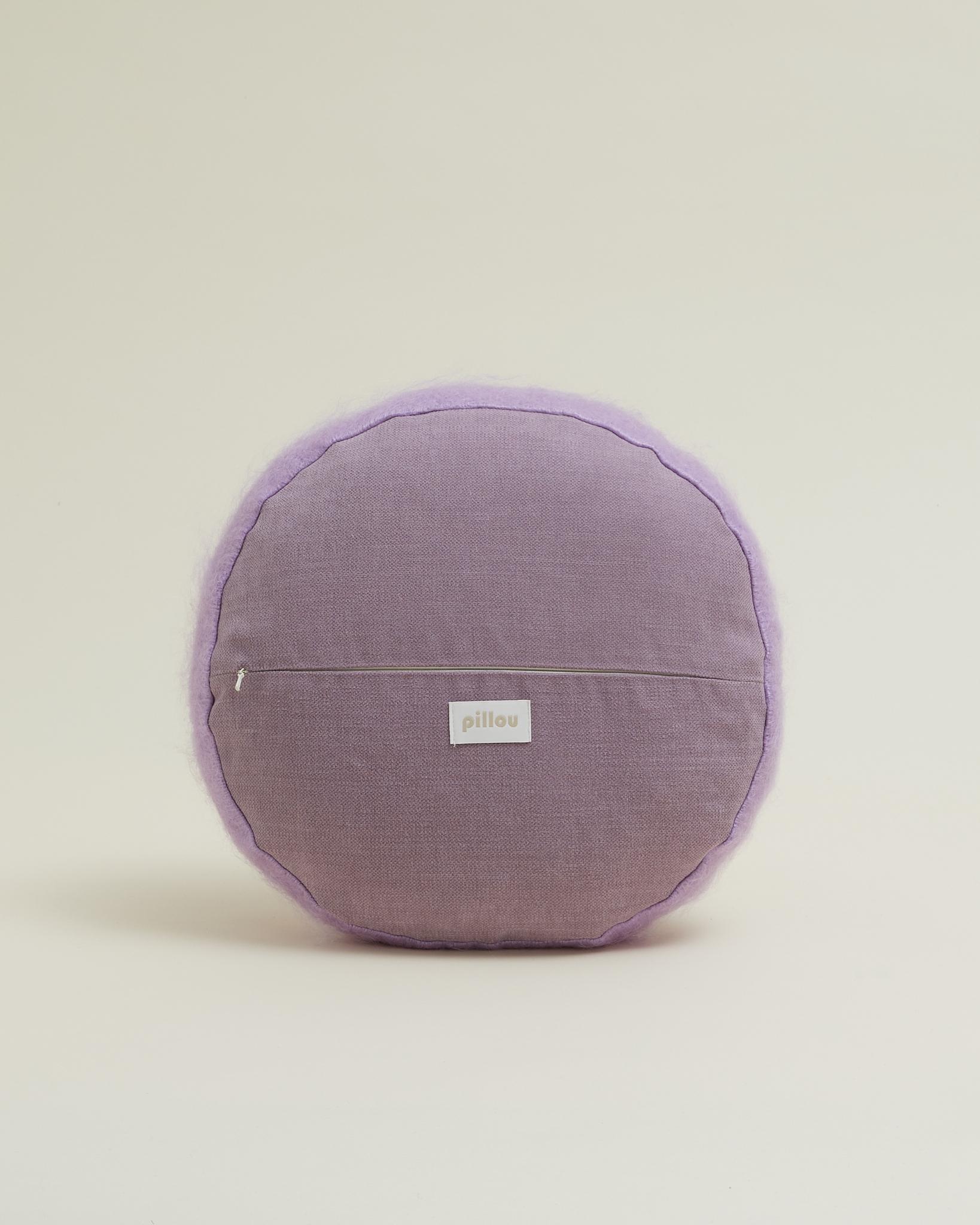 Svedese Cuscino rotondo in morbido mohair di Lavendel 45 cm in vendita