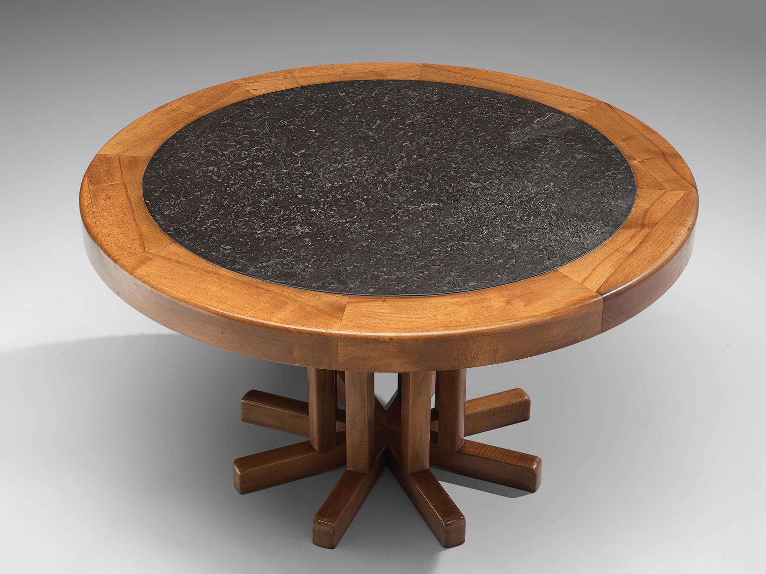 slate inlay dining table