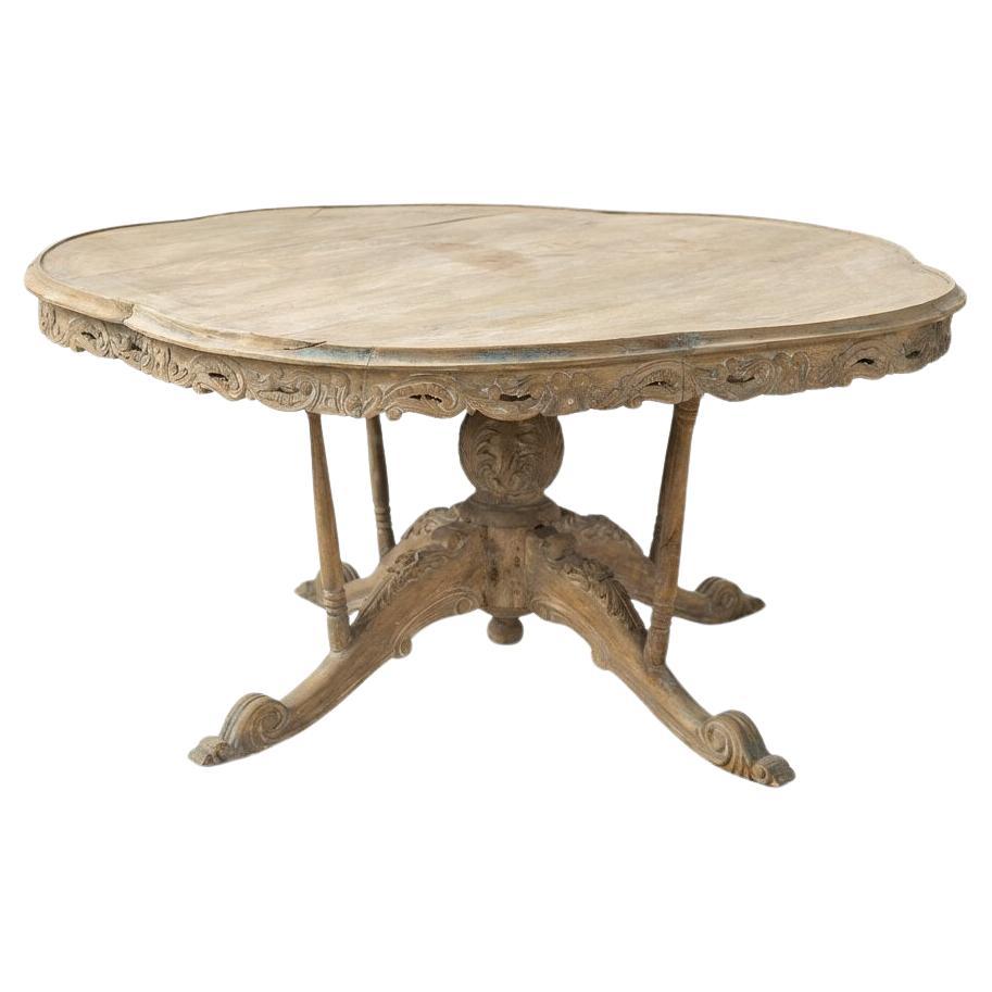 Round Solid Wood Dining Table by House of Jaipur