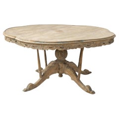 Round Solid Wood Dining Table by House of Jaipur