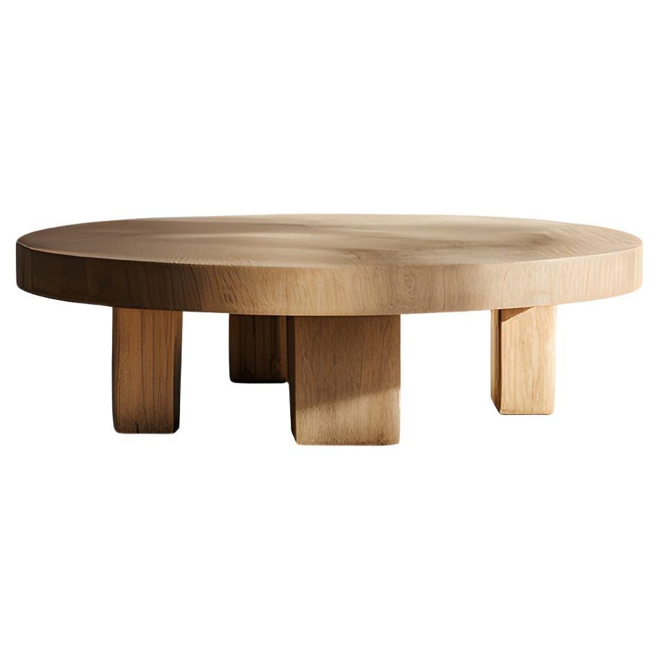 Round Solid Wood Fundamenta 50 Abstract Elegance, Durable Design by NONO