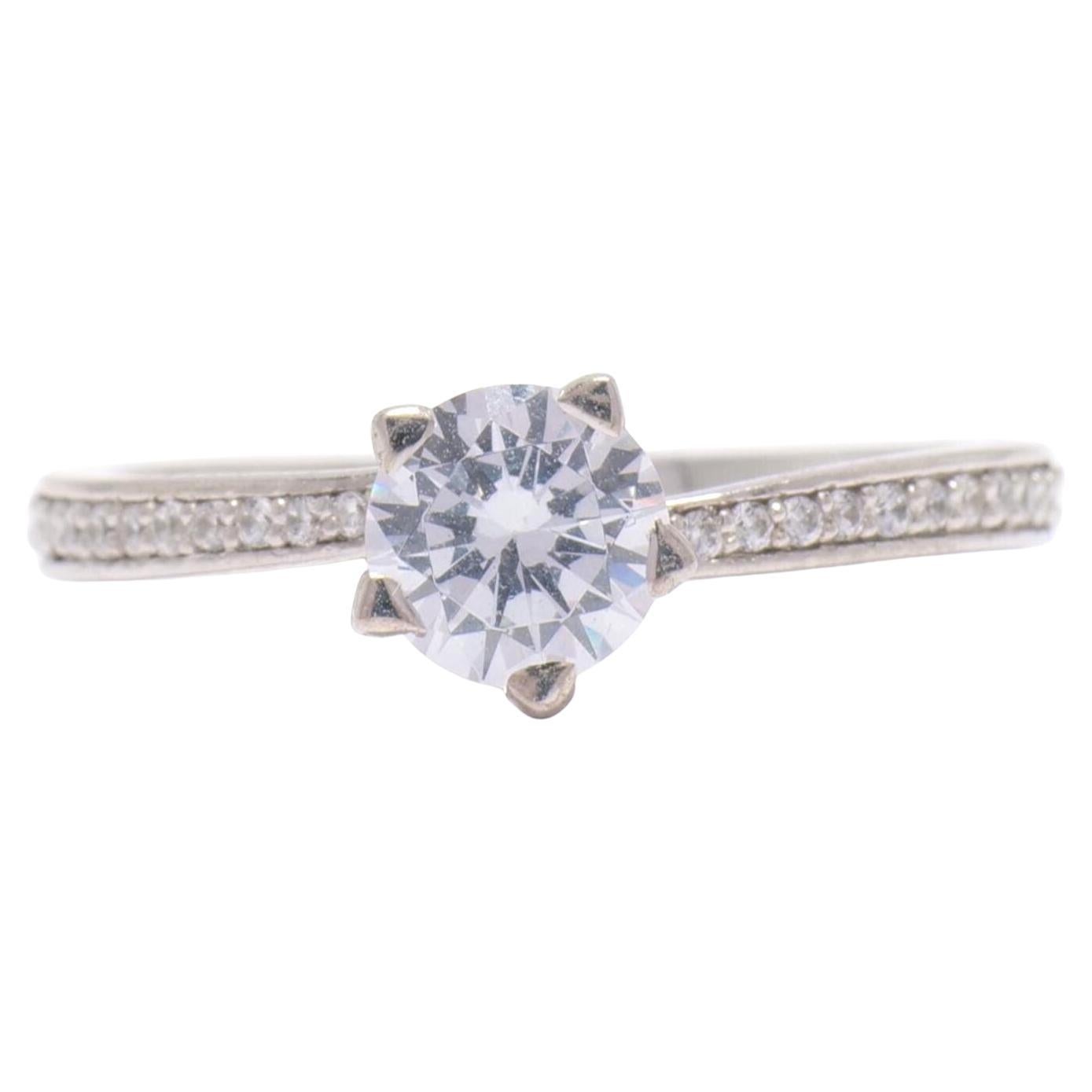 Round Solitaire Natural Diamond Proposal Ring in 14K Solid Gold (Certified)