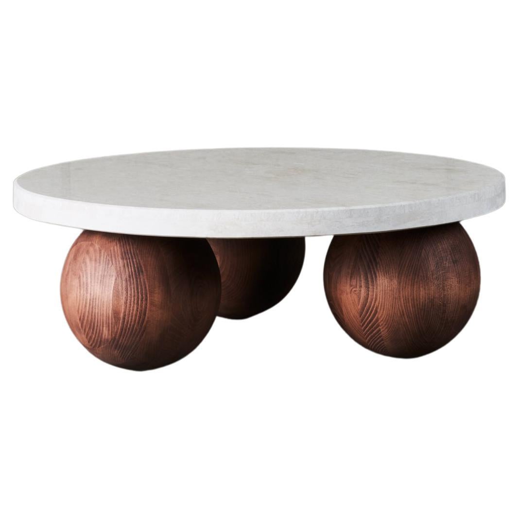 Round "Sphere" Granite Stone Coffee Table, Small For Sale at 1stDibs
