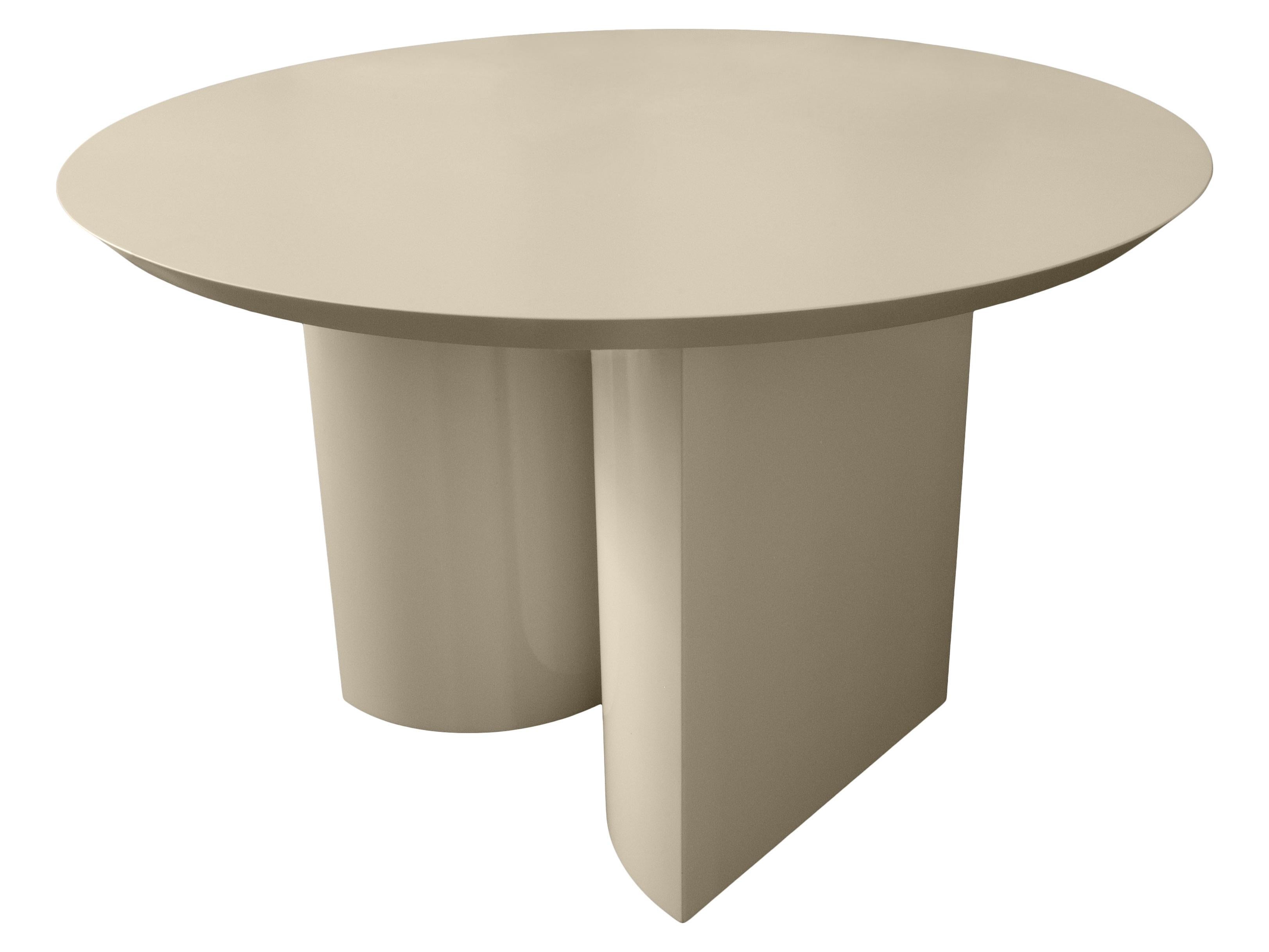 Contemporary Round Split Circle Leg Dining Kitchen Table For Sale
