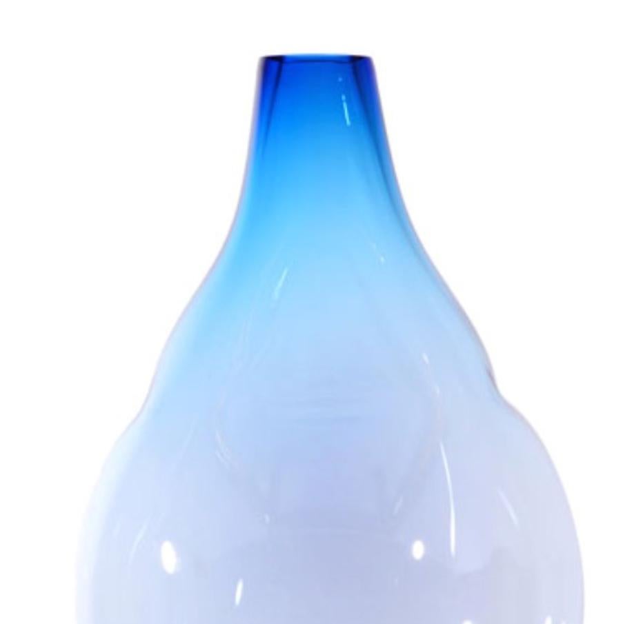 blue square vase