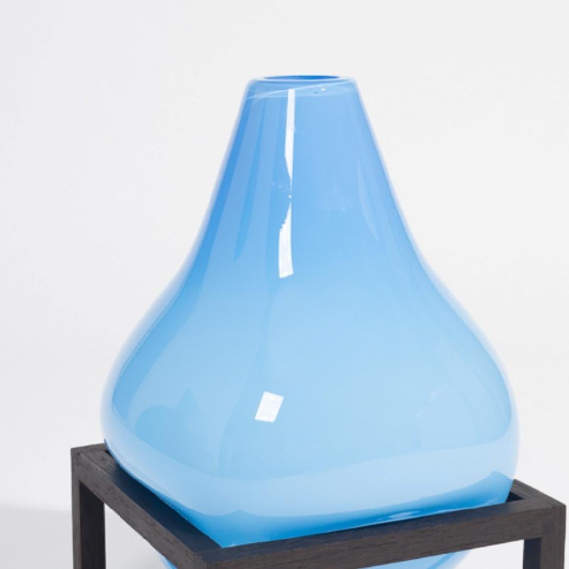 Other Round Square Blue Bubble Vase by Studio Thier & Van Daalen For Sale